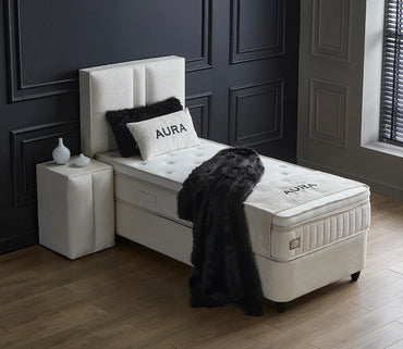 Opberg Boxspring Aura – Wit – 90x200 cm - Bedworld B.V.