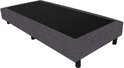 Boxspring - Budget Linnenlook Donker grijs - 90 x 210 cm - Bedworld B.V.