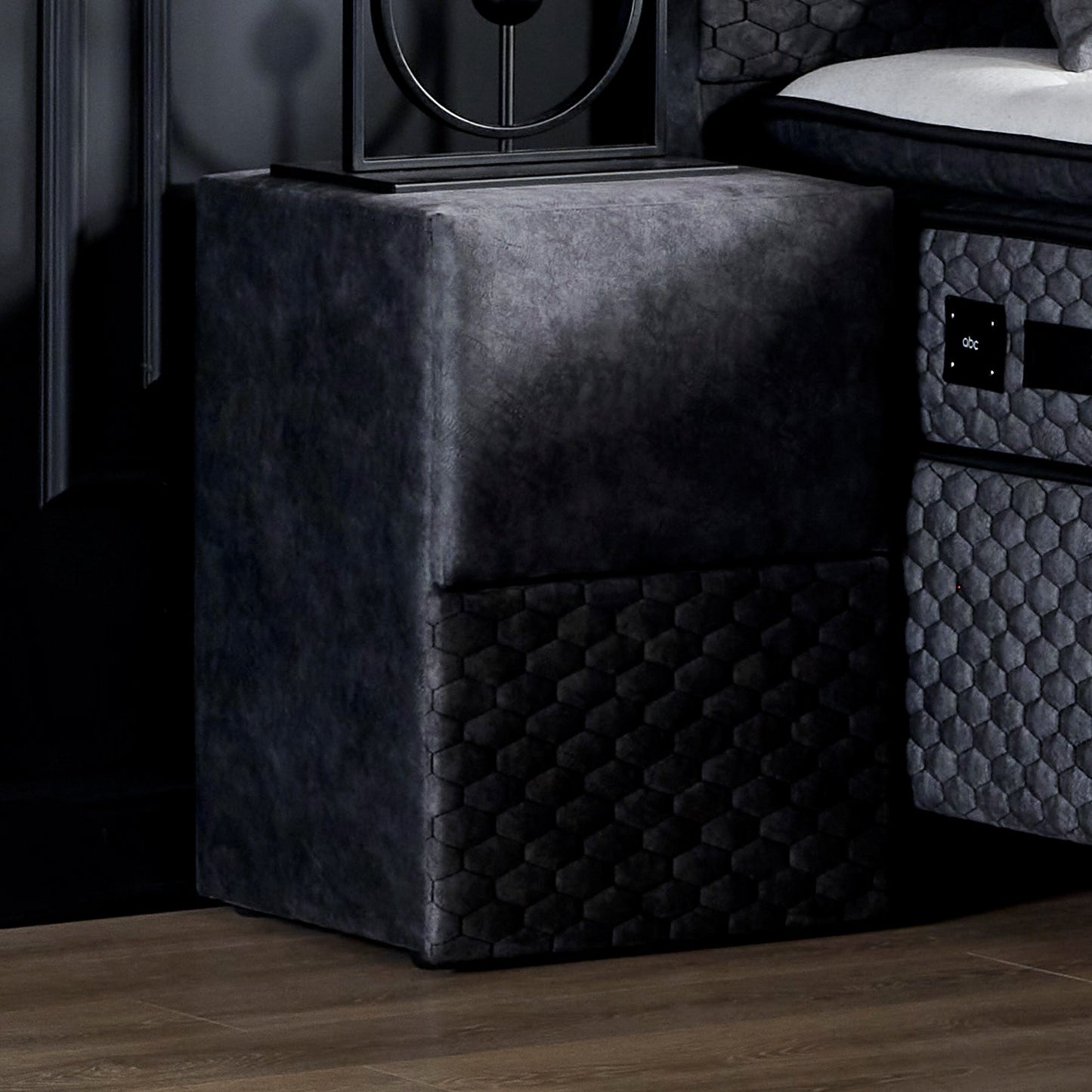 Opberg Boxspring Babylon Grijs - Bedworld B.V.