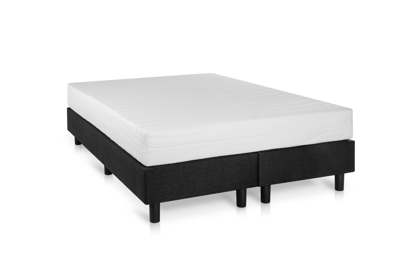 Boxspring Student Basic Zwart - 180x220 cm - Pocket matras 7-zones - Bedworld B.V.