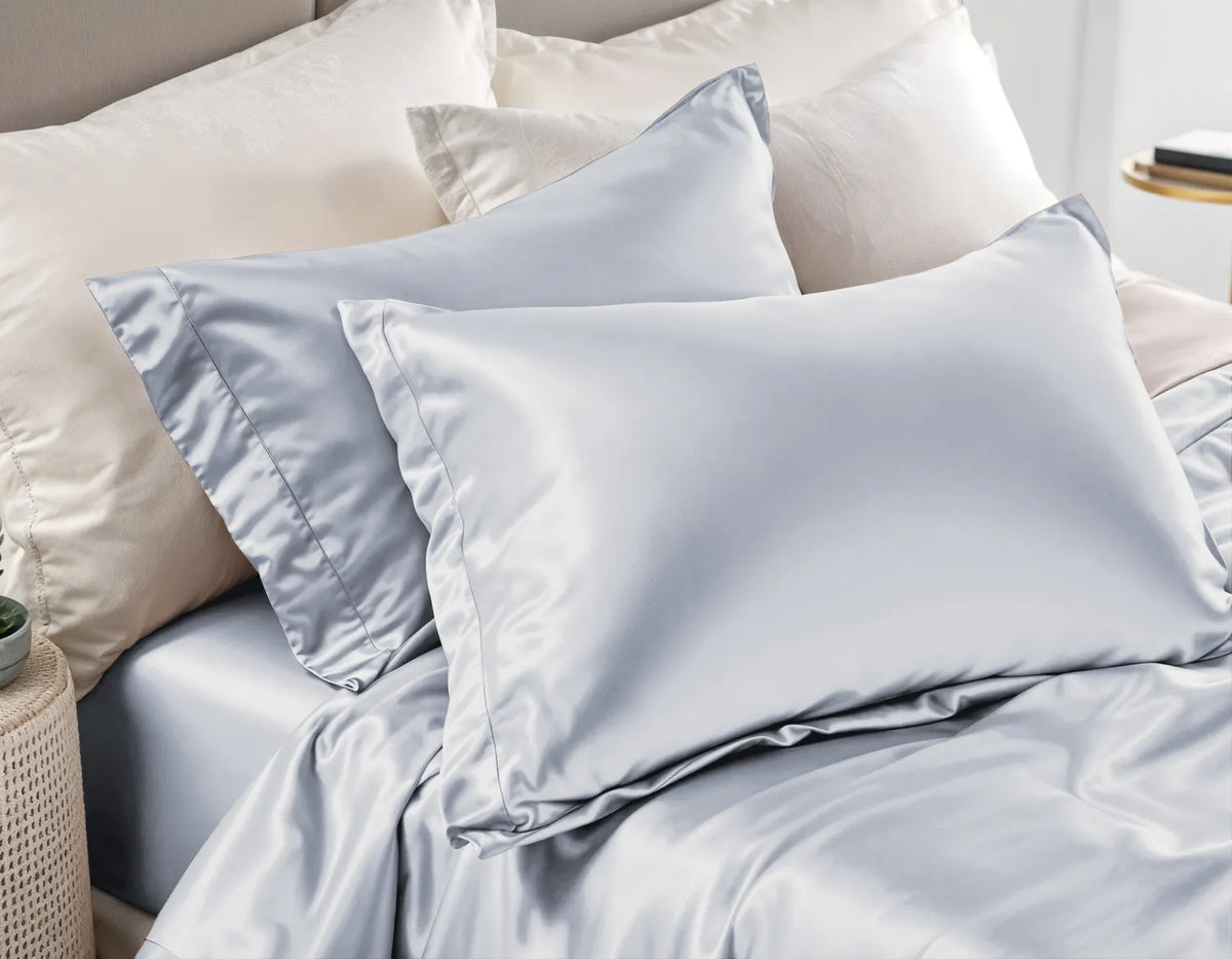 Glossy Wit Kussensloop 2pack - Bedworld B.V.