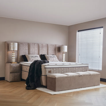 Opberg Boxspring Calisto – Beige - Bedworld B.V.