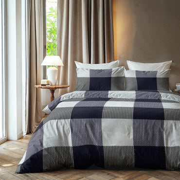 Dekbedovertrek Swedish Blocks – Blauw – 240x200/220 cm - Bedworld B.V.