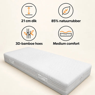 Natuur Latex Matras met 3D Bamboe hoes