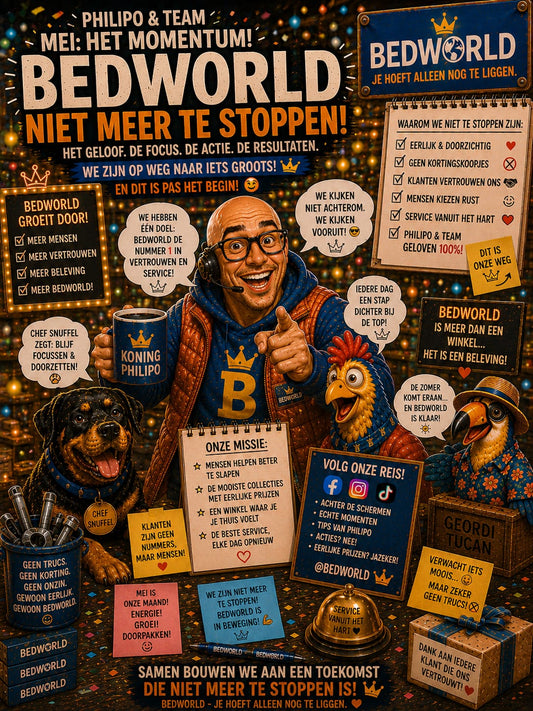 MEI: HET MOMENTUM. BEDWORLD IS NIET MEER TE STOPPEN. - Bedworld B.V.