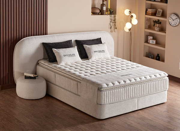 Opberg boxspring in Japandi stijl - Bedworld B.V.