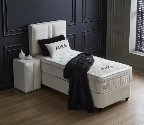 Opberg Boxspring Aura 90x200 Wit - Bedworld B.V.