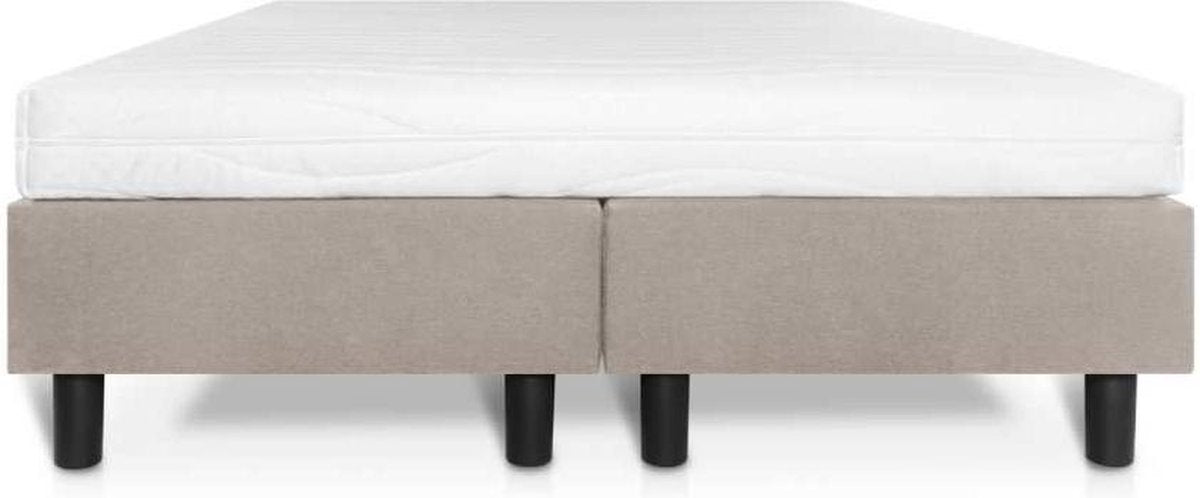 Boxspring Student Basic Beige - 180x200 cm - Comfort Foam Matras - Bedworld B.V.