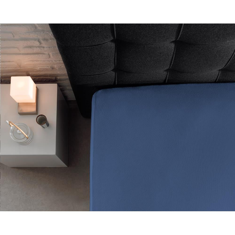 Enkel Jersey 135 gr. Hoeslaken Blauw