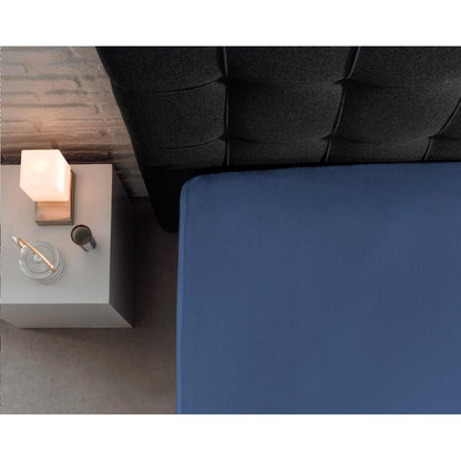 Enkel Jersey 135 gr. Hoeslaken Blauw