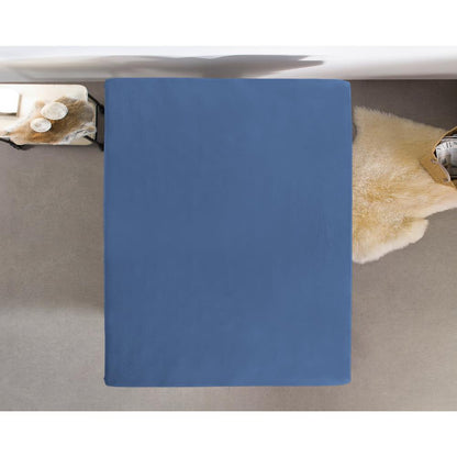 Enkel Jersey 135 gr. Hoeslaken Blauw