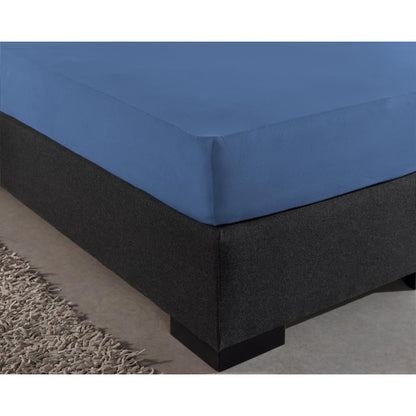 Enkel Jersey 135 gr. Hoeslaken Blauw