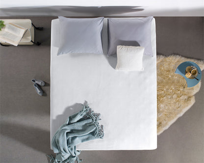 Double Jersey Fitted Sheet White 220 gsm - 160/180 x 200/220