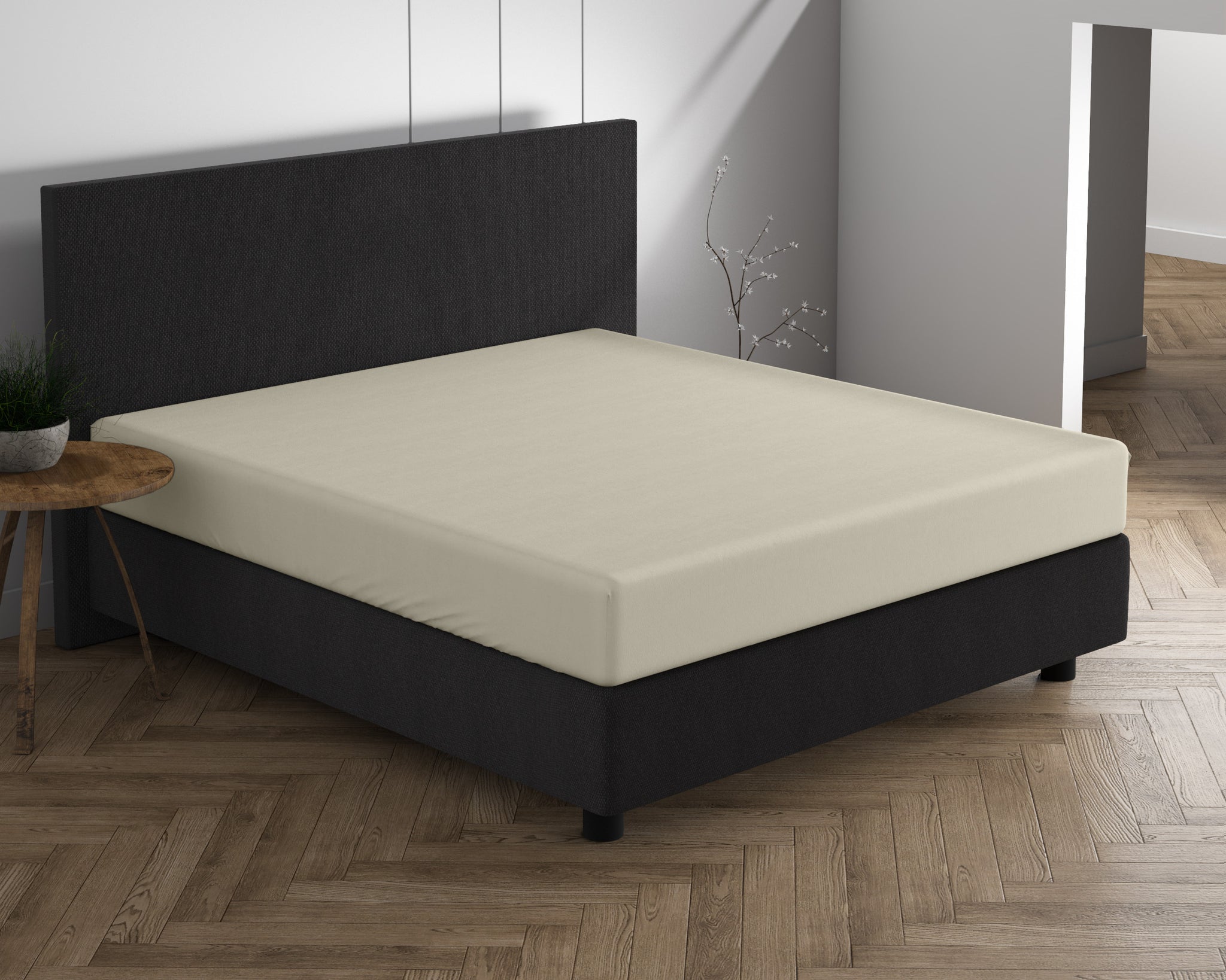 Dubbel Jersey 220 gr. Hoeslaken Creme 140 x 200/220
