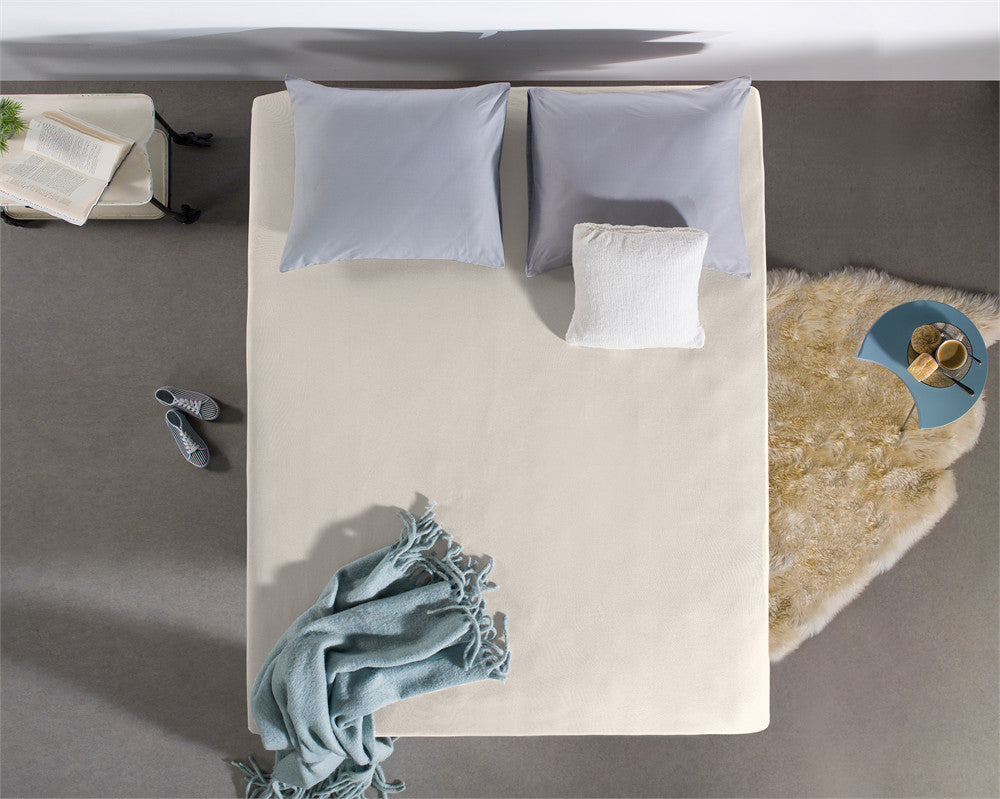 Double Jersey Fitted Sheet Cream 220 gsm - 140 x 200/220