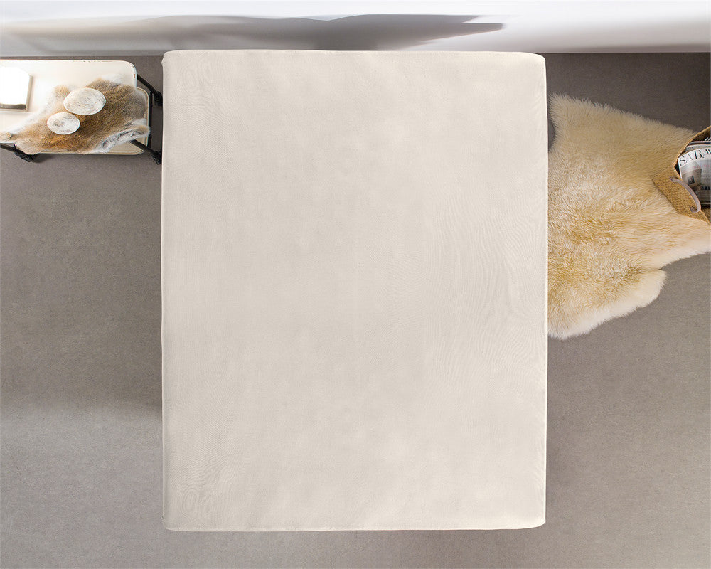Double Jersey Fitted Sheet Cream 220 gsm - 140 x 200/220