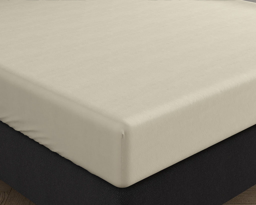 Dubbel Jersey 220 gr. Hoeslaken Creme 160/180 x 200/220