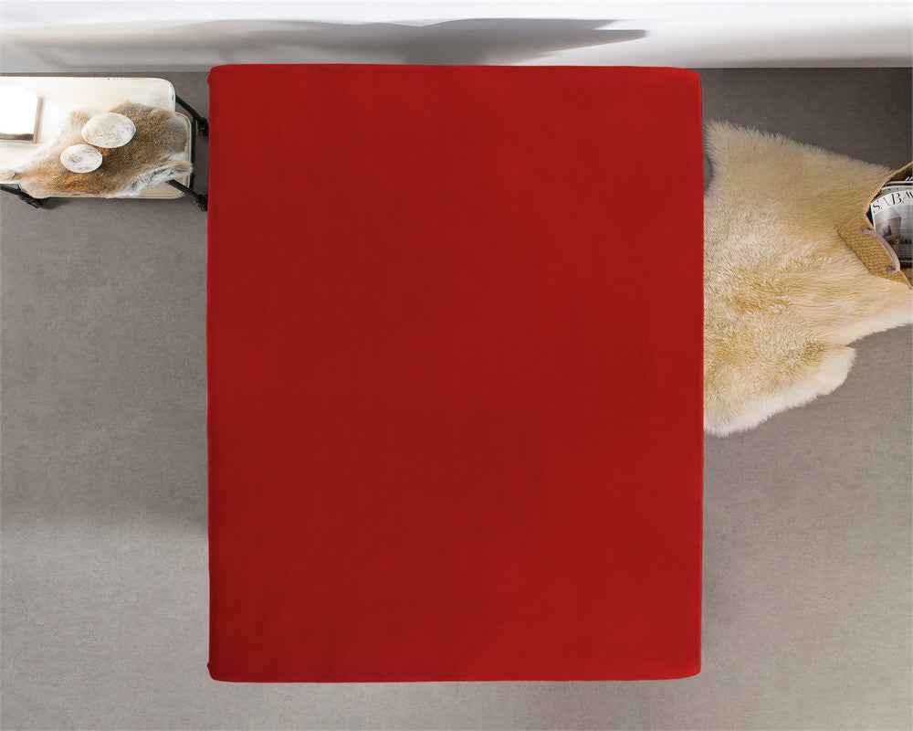 Dubbel Jersey 220 gr. Hoeslaken Rood 160/180 x 200/220