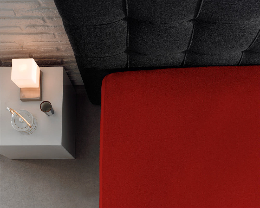 Dubbel Jersey 220 gr. Hoeslaken Rood