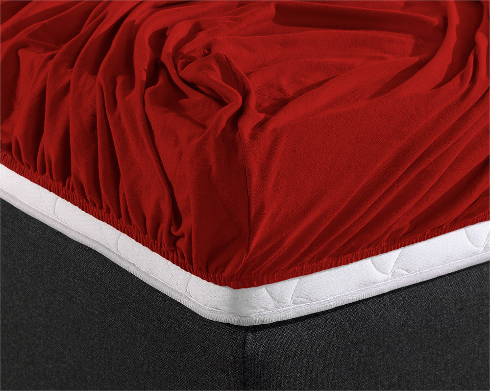 Dubbel Jersey 220 gr. Hoeslaken Rood