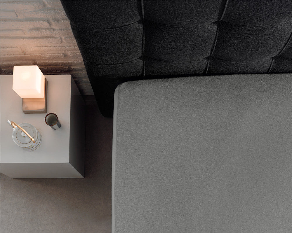 Double Jersey Fitted Sheet Grey 220 gsm - Dreamhouse
