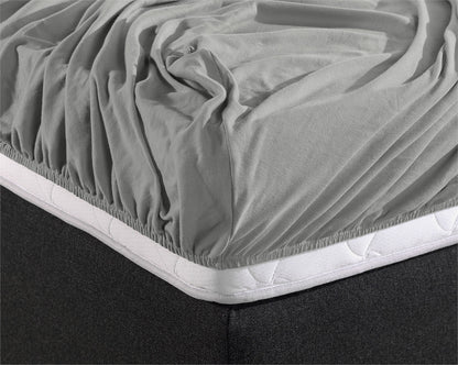 Double Jersey Fitted Sheet Grey 220 gsm - Dreamhouse