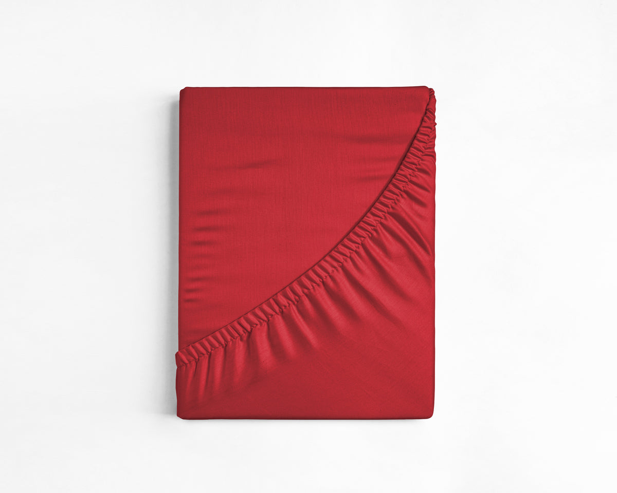 Katoenen Hoeslaken Rood - Bedworld B.V.