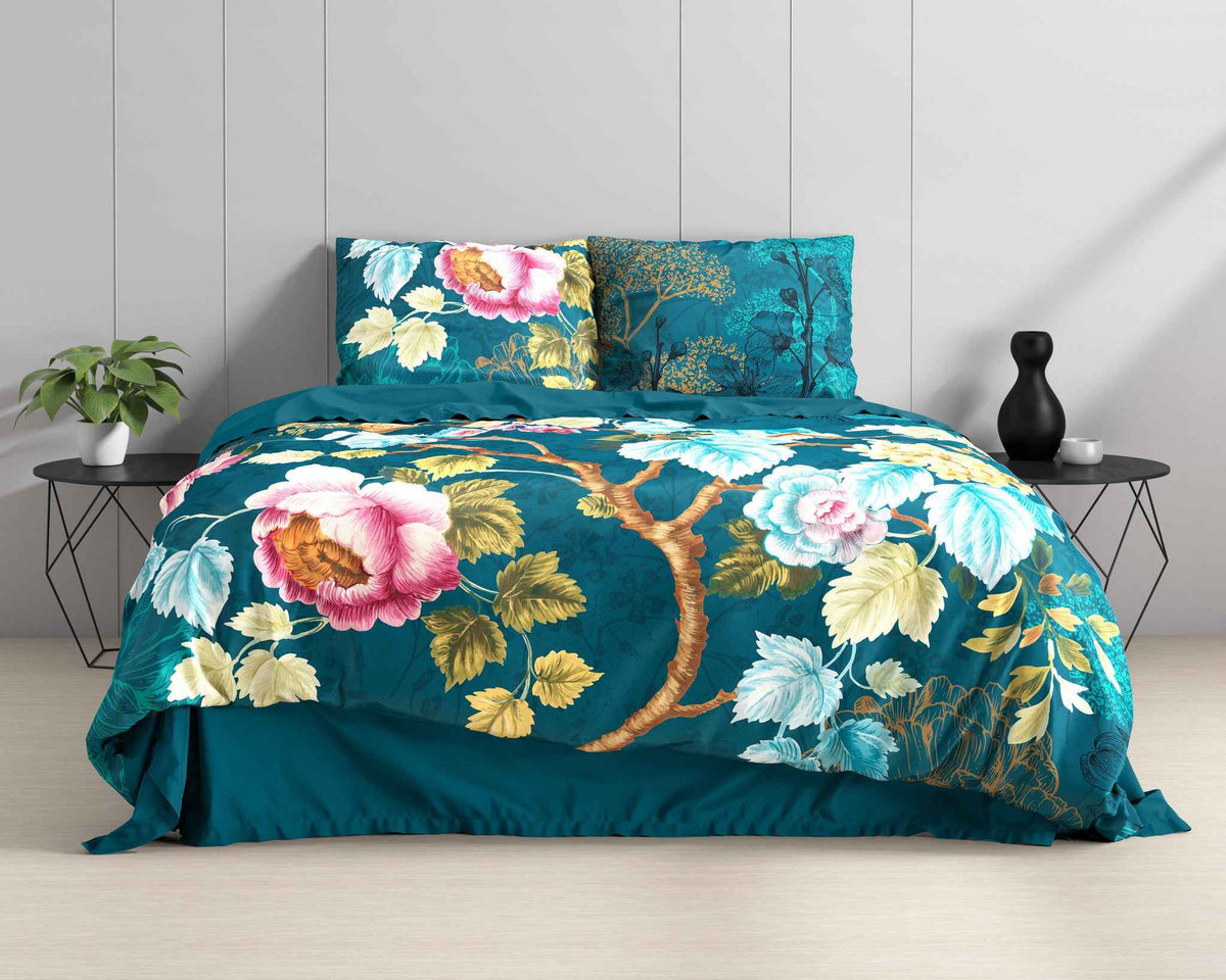 Dreamhouse Nature Chanda Blauw Dekbedovertrek