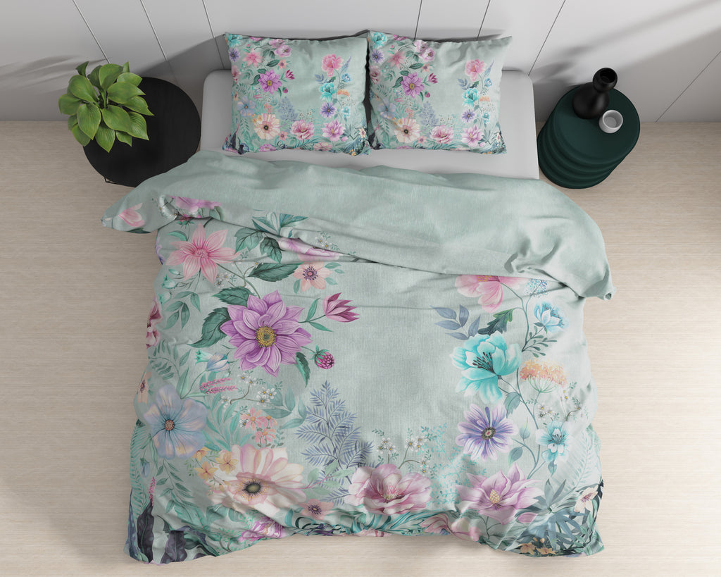 Dreamhouse Nature Flore Blauw Dekbedovertrek
