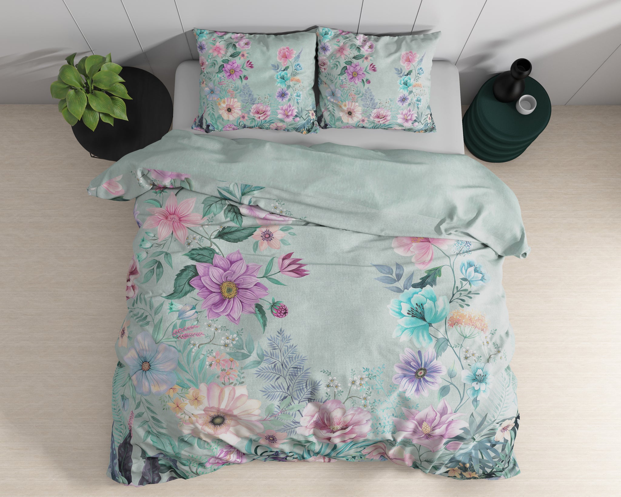 Dreamhouse Nature Flore Blauw Dekbedovertrek