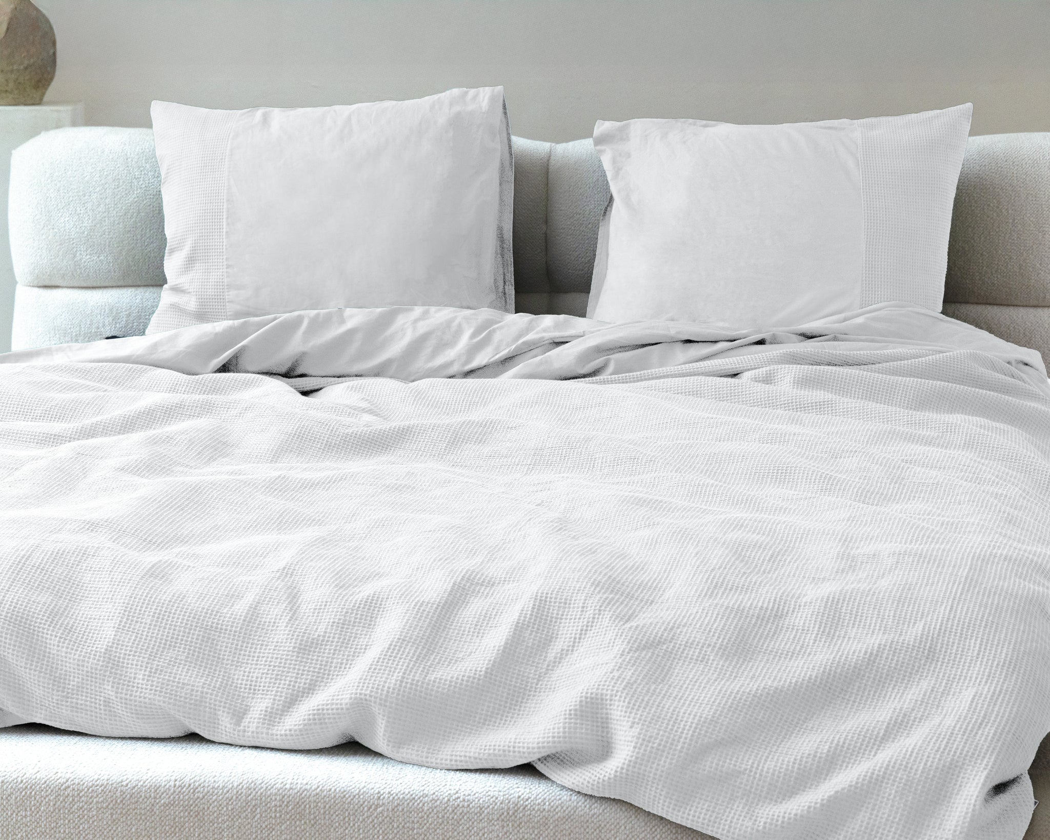 Waffle Wit 140 x 200/260 - Bedworld B.V.