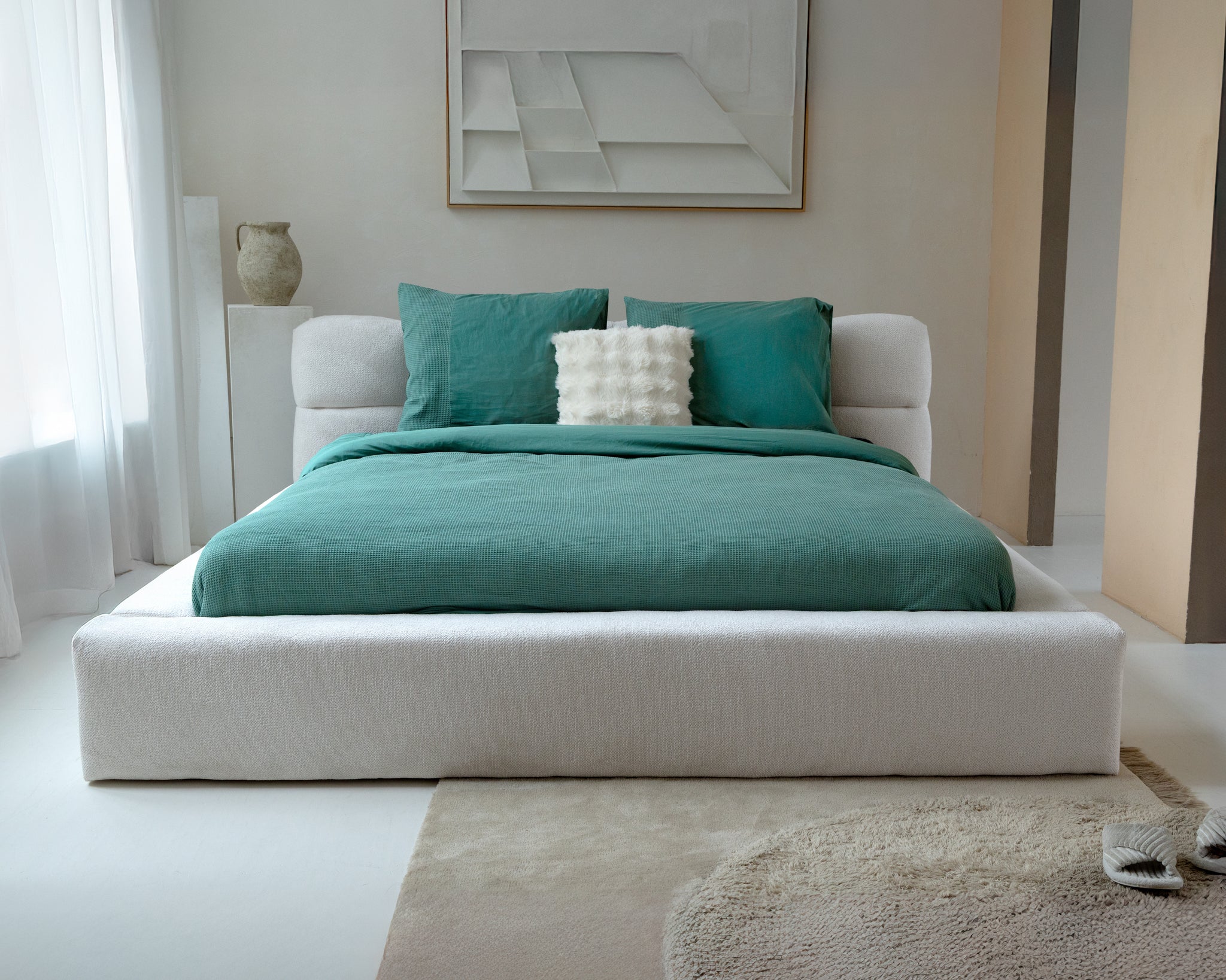 Waffle Groen 140 x 200/260 - Bedworld B.V.
