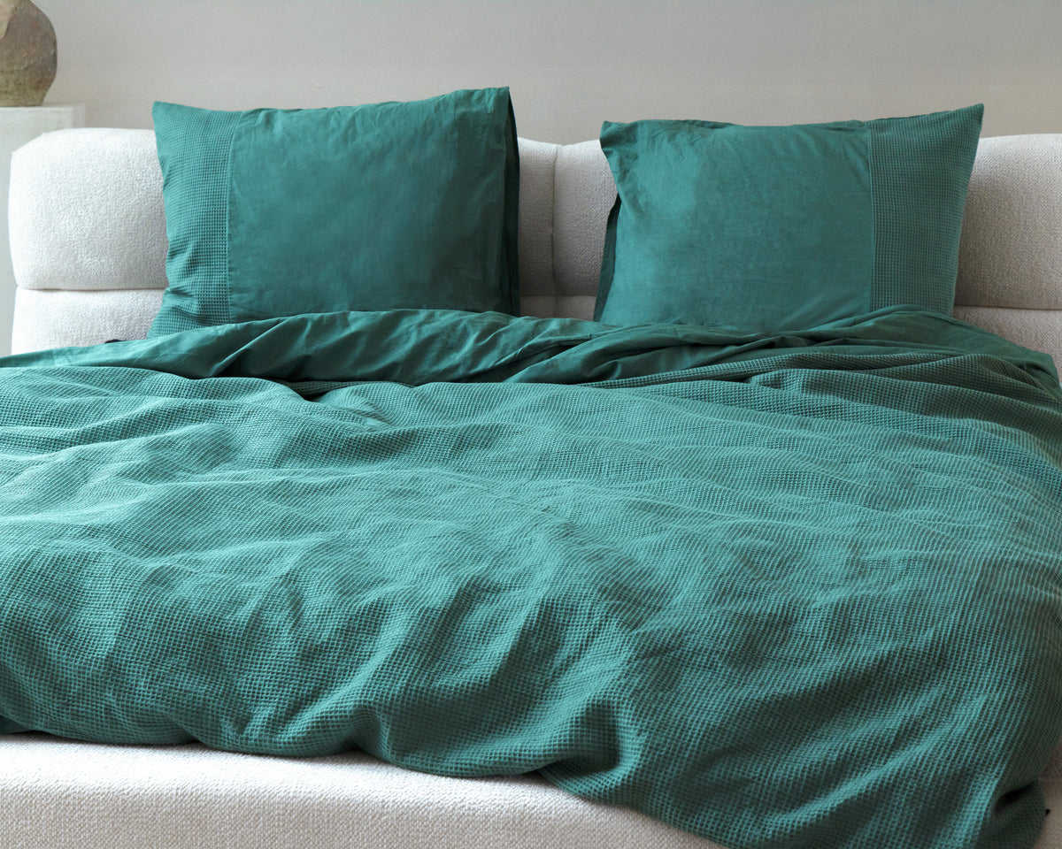 Waffle Groen 140 x 200/260 - Bedworld B.V.