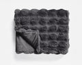 Pom Rabbit Fur plaid Antraciet 150 x 200 - Bedworld B.V.
