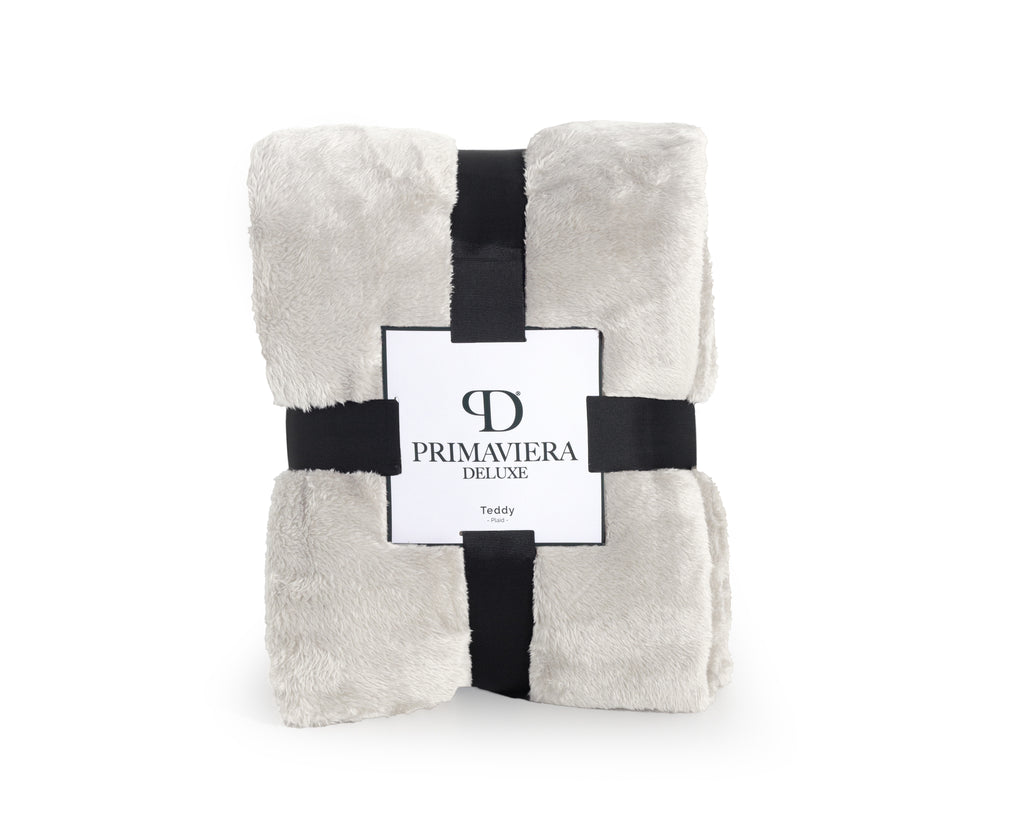 Teddy plaid Beige 150 x 200 - Bedworld B.V.