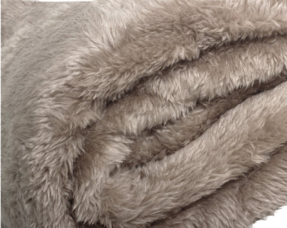 Teddy plaid Diep Taupe 150 x 200 - Bedworld B.V.