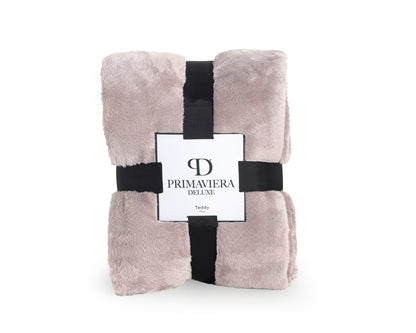 Teddy plaid Poeder Roze 150 x 200 - Bedworld B.V.