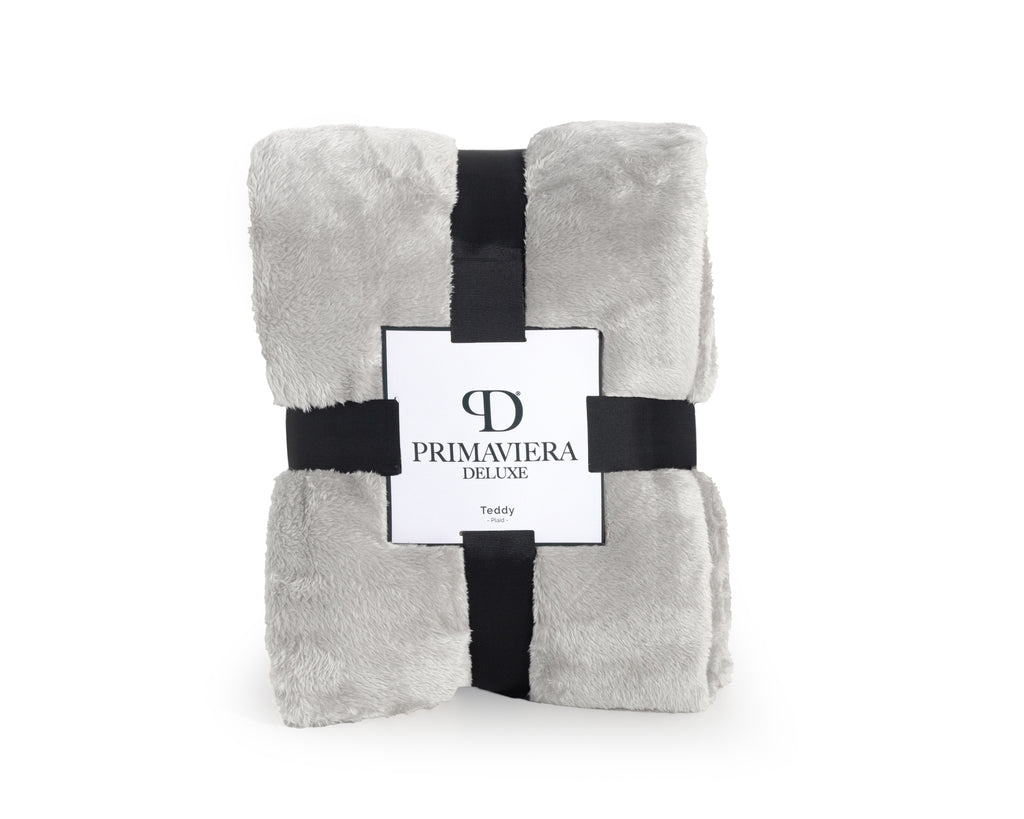 Teddy plaid Taupe 150 x 200 - Bedworld B.V.