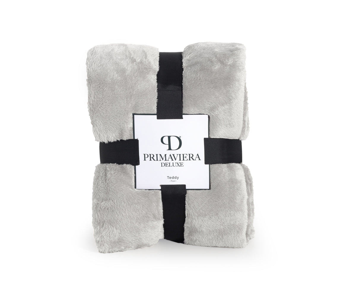 Teddy plaid Taupe 150 x 200 - Bedworld B.V.