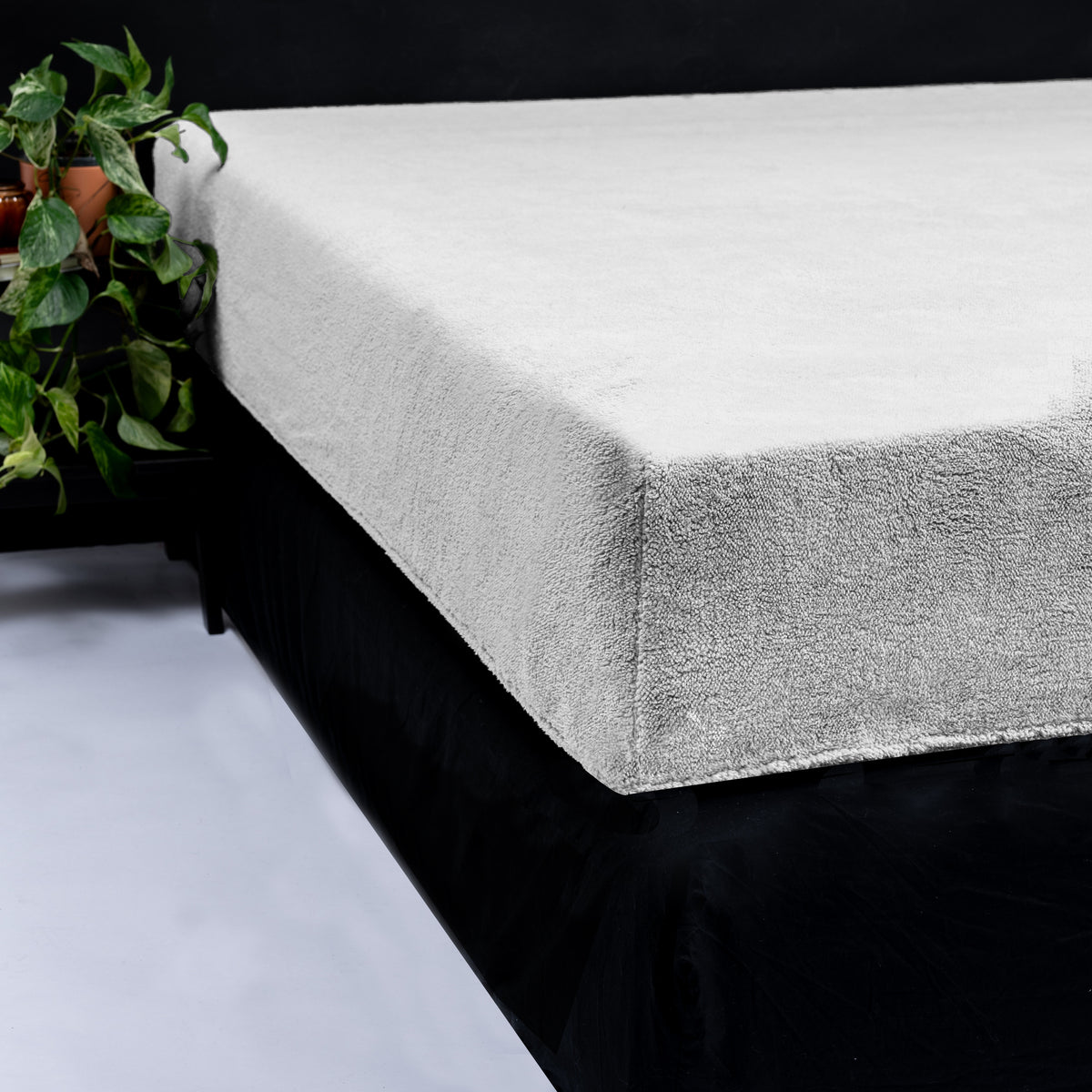 Teddy hoeslaken Grijs 90 x 200 - Bedworld B.V.