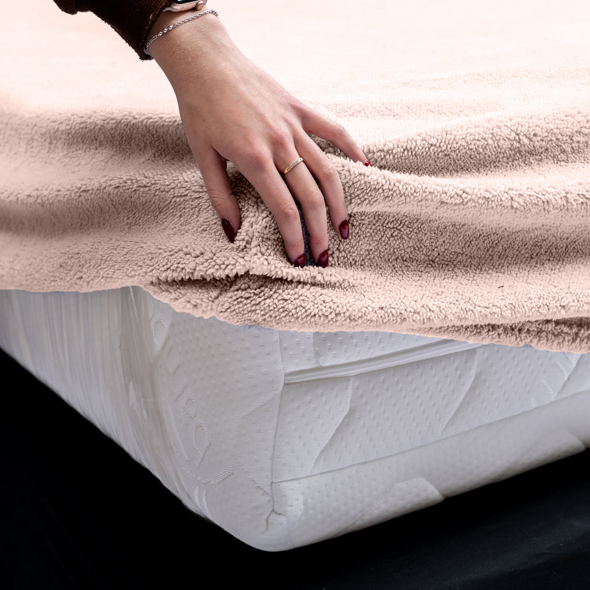Teddy hoeslaken Roze 160 x 200 - Bedworld B.V.