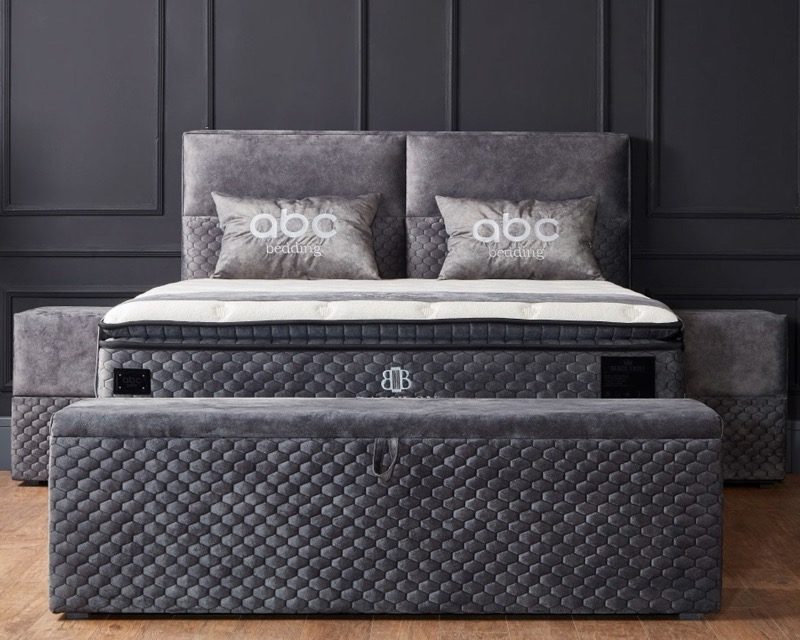 Opberg Boxspring Babylon Grijs - Bedworld B.V.