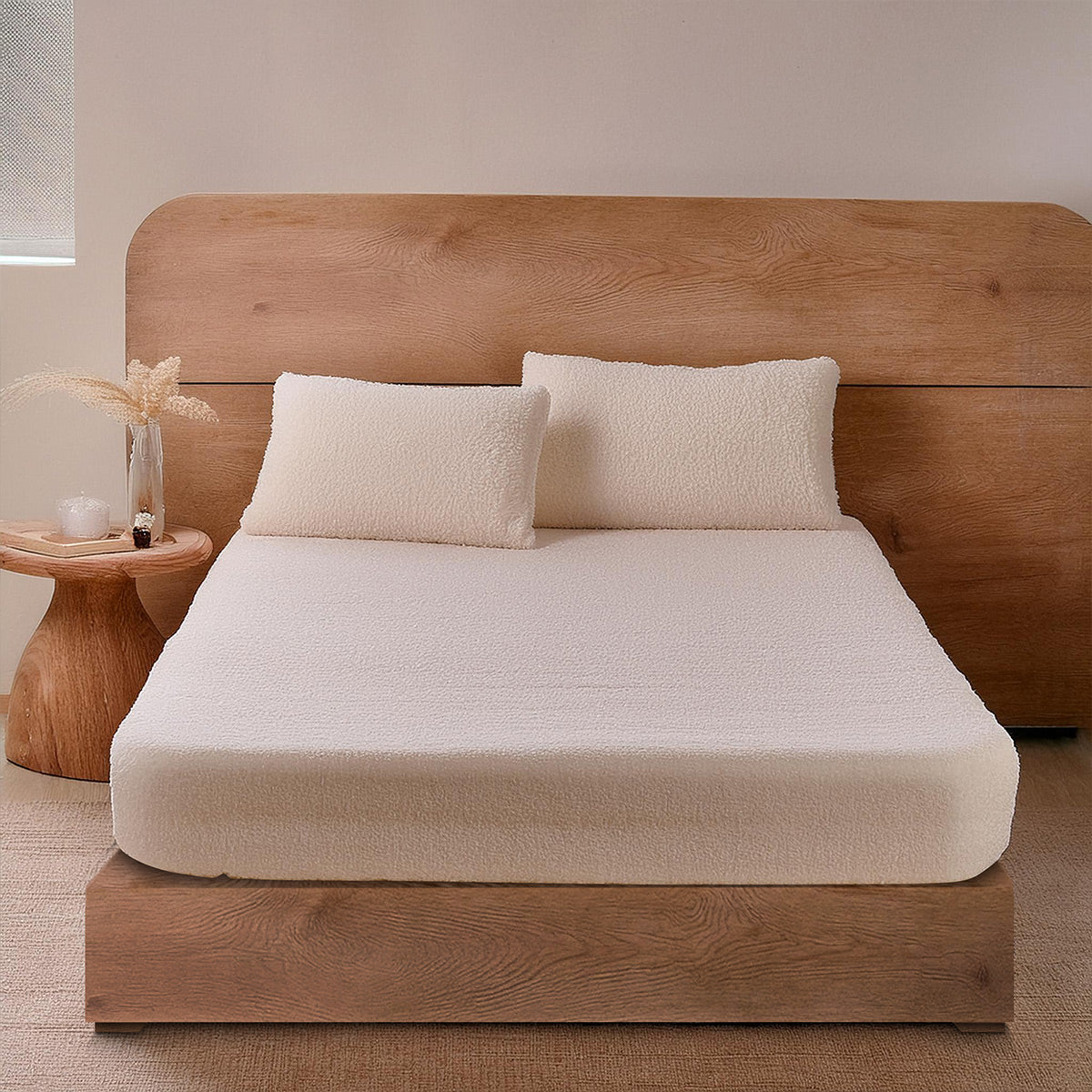 Teddy hoeslaken Off White - Bedworld B.V.