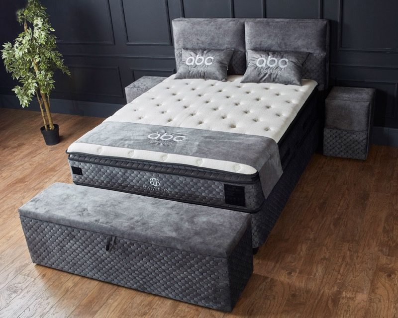 Opberg Boxspring Babylon Grijs - Bedworld B.V.