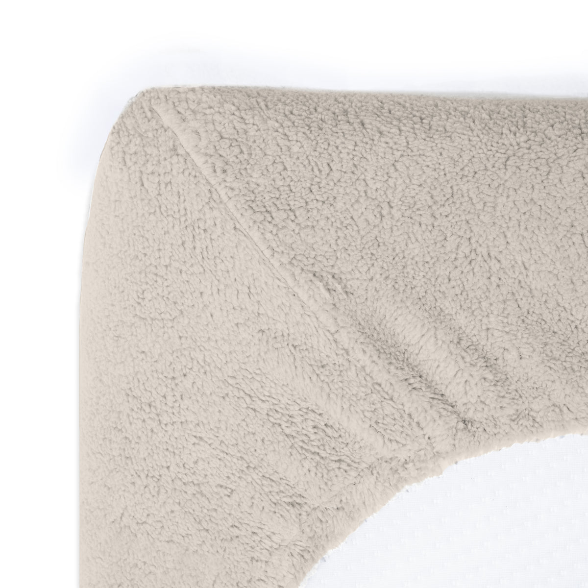 Teddy hoeslaken Creme 180 x 200 - Bedworld B.V.