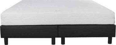 Budget Boxspring 140x200 Skai zwart inclusief matras Pocket koudschuim 140x200 - Bedworld B.V.