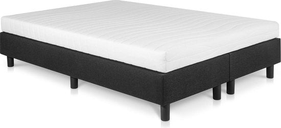 Boxspring Student Basic Zwart - 180x220 cm - Comfort Foam Matras - Bedworld B.V.