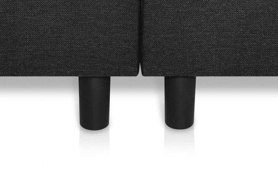 Boxspring Student Basic Zwart - 180x220 cm - Comfort Foam Matras - Bedworld B.V.