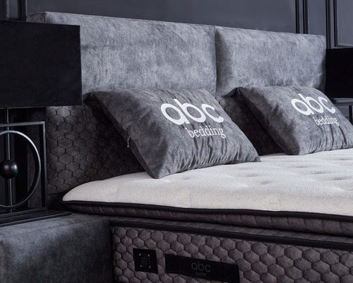 Opberg Boxspring Babylon Grijs - Bedworld B.V.