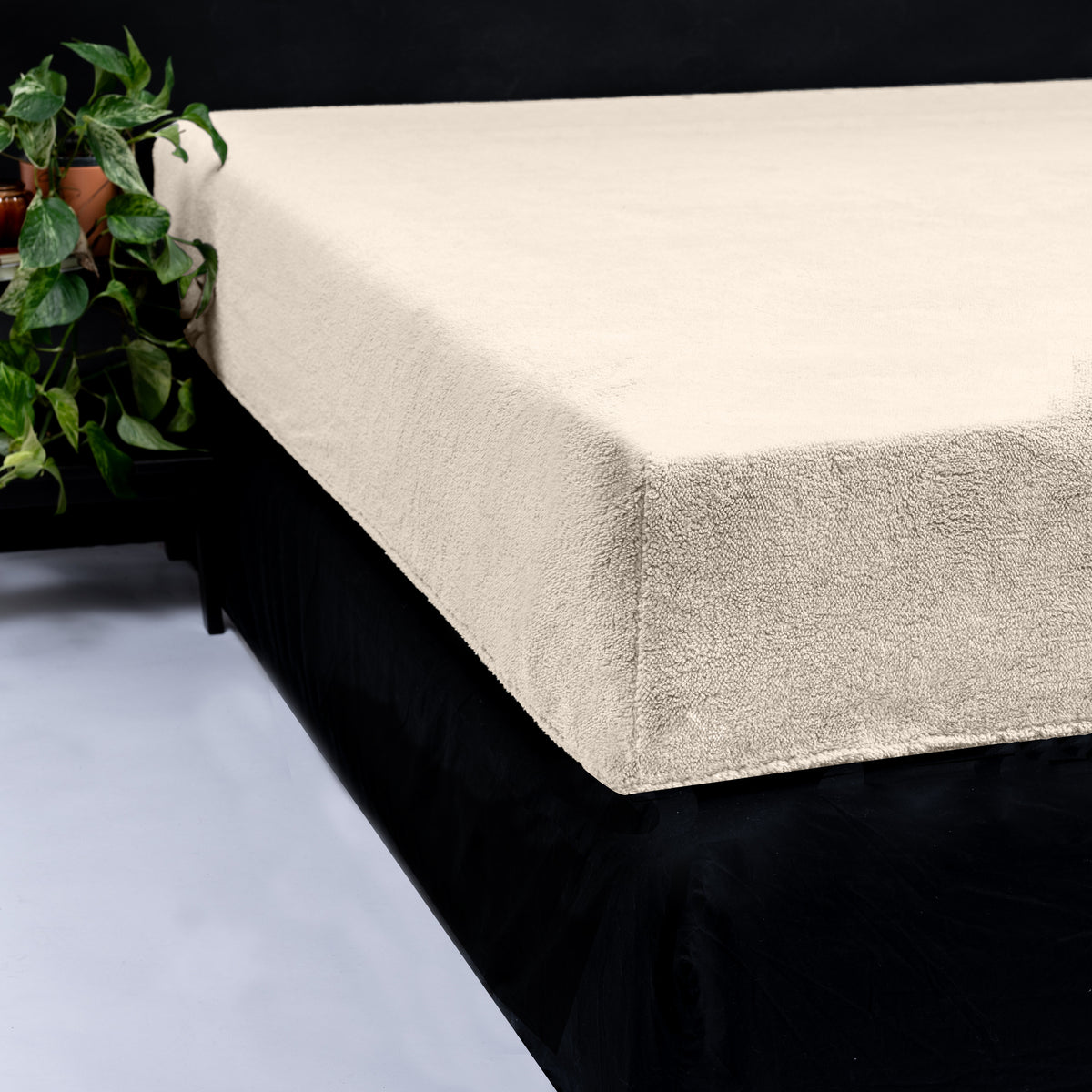Teddy hoeslaken Creme 180 x 200 - Bedworld B.V.
